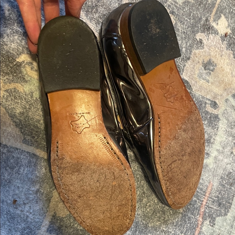 Sleek Women's Silver Patent Leather Loafers - Picture 3 of 6